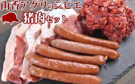 
山香アグリのジビエふるさとBセット（猪スライス・ミンチ・ウインナー）＜145-002_5＞
