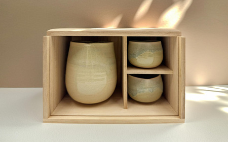 【高取焼宗家】すいんぐハート酒器セット FG1