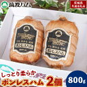 【ふるさと納税】筑波ハム しっとり柔らか ボンレスハム 2個 合計800g 茨城県産 『 常陸の輝き 』 ブランド豚 銘柄豚 ( 茨城県共通返礼品 ) 肉 豚 熟成 贅沢 ハム