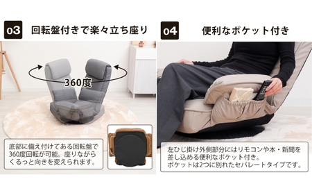 回転座椅子 ALBA(アルバ)　家具 インテリア ストーングレー