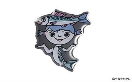 香美市イメージキャラクターピンバッジ（物部アユちゃん） ピンバッジ バッジ やなせたかし やなせたかし先生デザイン 香美市限定 ふるさと納税限定 高知県 香美市
