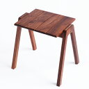 【ふるさと納税】MINAZUKI STOOL ( スタッキングスツール ) ウォルナット ( 2脚 ) 家具 スツール ウォルナット 檜 木 ベッド ナイトテーブル ミツロウ ワックス 長崎市