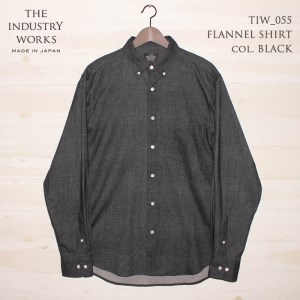 　播州織メンズネルシャツ「THE INDUSTRY WORKS」（1着）【TIW_055（ブラック）】 36-2