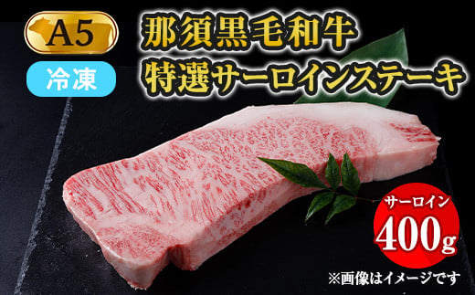 【冷凍】那須黒毛和牛 A5等級 特選サーロインステーキ 400g 和牛 グルメ ジューシー 食品 焼肉 国産 高級 冷凍 冷蔵 栃木県 那須町〔P-161〕 