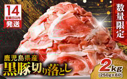 【14営業日以内に発送】 【数量限定】鹿児島県産 黒豚切り落とし 2kg　K025-001_04