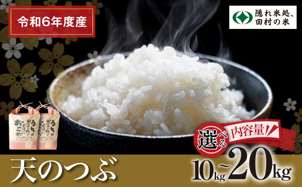 
            【令和6年産】選べる内容量 田村産 天のつぶ 10～20kg お米 一等米 白米 精米したてを発送 贈答 米 コメ ご飯 特A 単一米 精米 生活応援 福島県 田村市 ふぁせるたむら
          