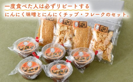 【全12回定期便】にんにく味噌 にんにくチップ フレーク 詰め合わせセット 万能調味料 国産【野下上絵】[LE17]