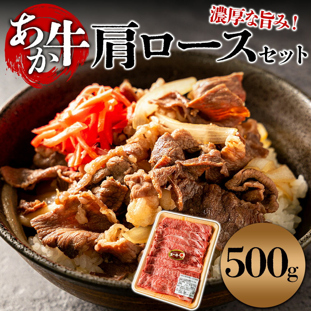【ふるさと納税】【すき焼き用】くまもとあか牛 肩ロース 500g お取り寄せ 冷凍 赤牛 あかうし 褐毛和牛 ブランド牛 熊本 国産 赤身 すきやき ディナー 晩御飯 お鍋 手土産 お土産 ギフト 矢野畜産 熊本県 阿蘇市 ☆レビューキャンペーン対象2507☆