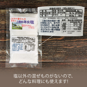 こだわり爺さんの手作り三陸の海水塩 [瓶塩 袋塩 原塩]×2