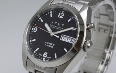 020-011　≪腕時計 機械式≫SPQR Ventuno dd（ブラック） [O-019002]