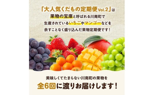 ※期間限定※【6ヶ月定期便】大人気くだもの定期便Vol.2【 川南町産 くだもの いちご イチゴ きんかん マンゴー シャインマスカット ピオーネ  】[C11713t6]