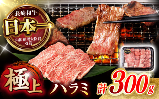 【お中元対応可】〈数量限定〉【柔らかさとコクの融合！】長崎和牛 A5 ハラミ 300g / 国産 牛肉 和牛 焼肉 はらみ / 諫早市 / 野中精肉店 [AHCW115]