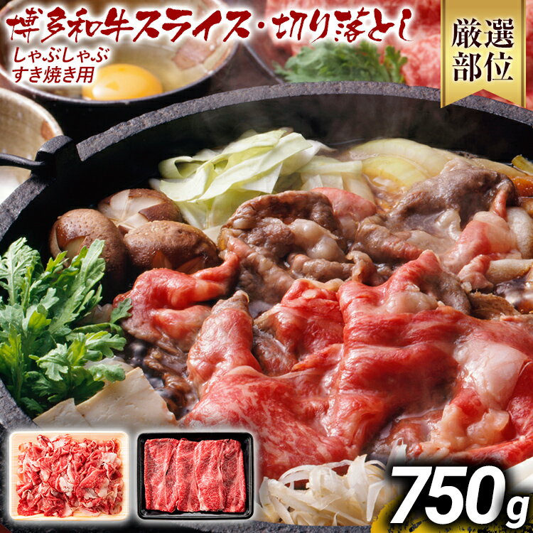 【ふるさと納税】《通常配送or先行予約》訳あり 博多和牛しゃぶしゃぶすき焼き750gセット 黒毛和牛 お取り寄せグルメ お取り寄せ お土産 九州 福岡土産 取り寄せ グルメ MEAT PLUS CP004