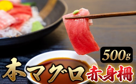 本マグロ 赤身500g（養殖） マグロ まぐろ 赤身 刺身 サク 柵 【nks803】 