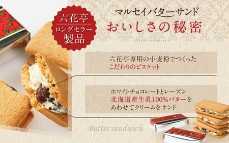 【9月末受付終了】六花亭 マルセイバターサンド 20個入 1箱 スイーツ おやつ お菓子 洋菓子 バターサンド ビスケット マルセイ クッキー [023-0256x1]