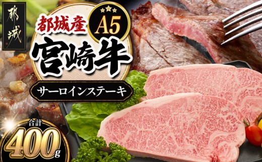 
                  宮崎牛サーロインステーキ 200g×2枚【A5】_AD-A0-002_(都城市) A5ランクの宮崎牛 5等級 肩ロース(200g) 2枚セット『内閣総理大臣賞』を受賞した生産者のお肉です！ 牛肉 ギフト 贈答用
                