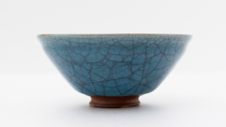 【氷裂貫入青瓷】抹茶茶碗 （小野寺裕司 作） 径13.9cm×高さ7.3cm