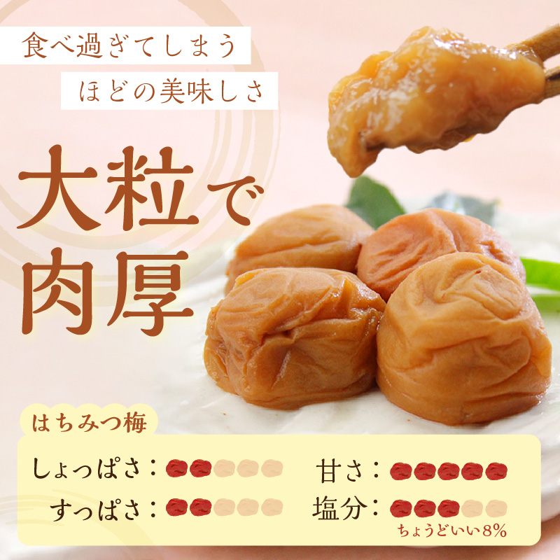 紀州南高梅使用 はちみつ梅(塩分8%) 1.5kg（和歌山県産）