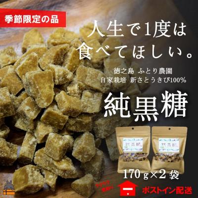 ふるさと納税 徳之島町 《先行予約》〜人生で1度は食べてほしい〜徳之島の純黒糖(2袋)【ポストイン配送】
