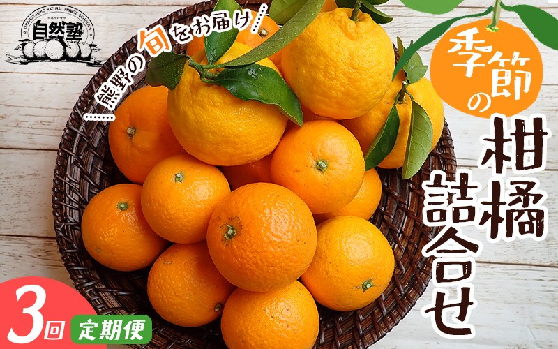 
            【 定期便 ３回】 みかん ②自然塾 季節の柑橘詰合せ 柑橘 果物 旬 温州みかん 不知火 ポンカン カラマンダリン【szjk-tkb0002】
          