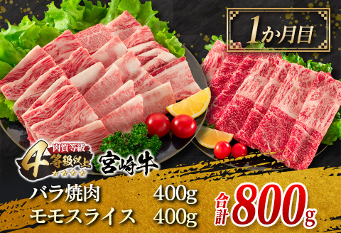 3か月 お楽しみ 定期便 宮崎牛 焼肉 スライス セット 総重量2.3kg 肉 牛 牛肉 黒毛和牛 国産 すき焼き しゃぶしゃぶ 焼き肉 送料無料_JC2-23