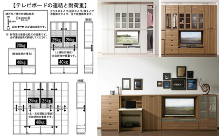 【ホワイトウッド】リビングシェルフ TVボード LTS-120 （W1200 D385  H1138mm）テレビボード  収納 完成品 木目 テレビ棚 シンプル 【46-52【2】】