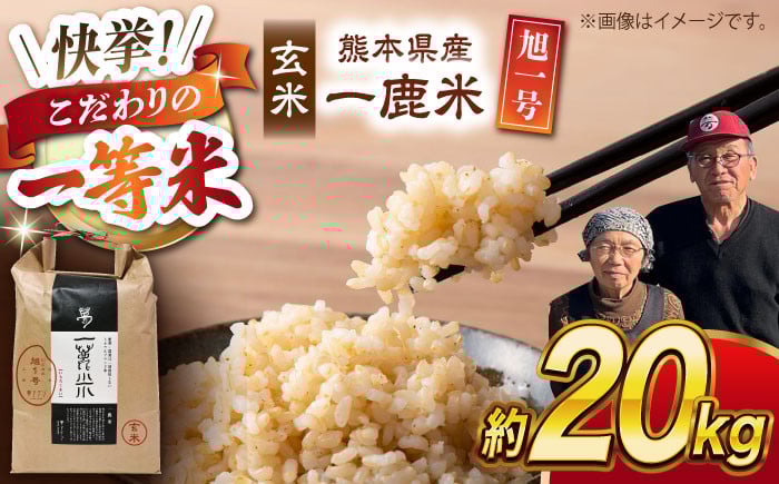 
            【先行予約】【数量限定】【天日塩を使用】一鹿米 旭一号 玄米 20kg【株式会社 夢アグリ】おこめ 米 お米 ごはん げんまい  [ZCL006]
          