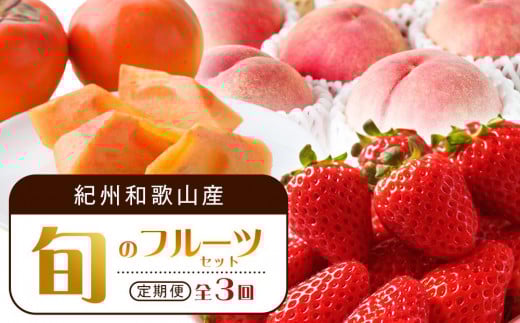 【2・7・11月 全3回】紀州和歌山産旬のフルーツセット（いちご・桃・富有柿）定期便 【魚鶴商店】【UT69】