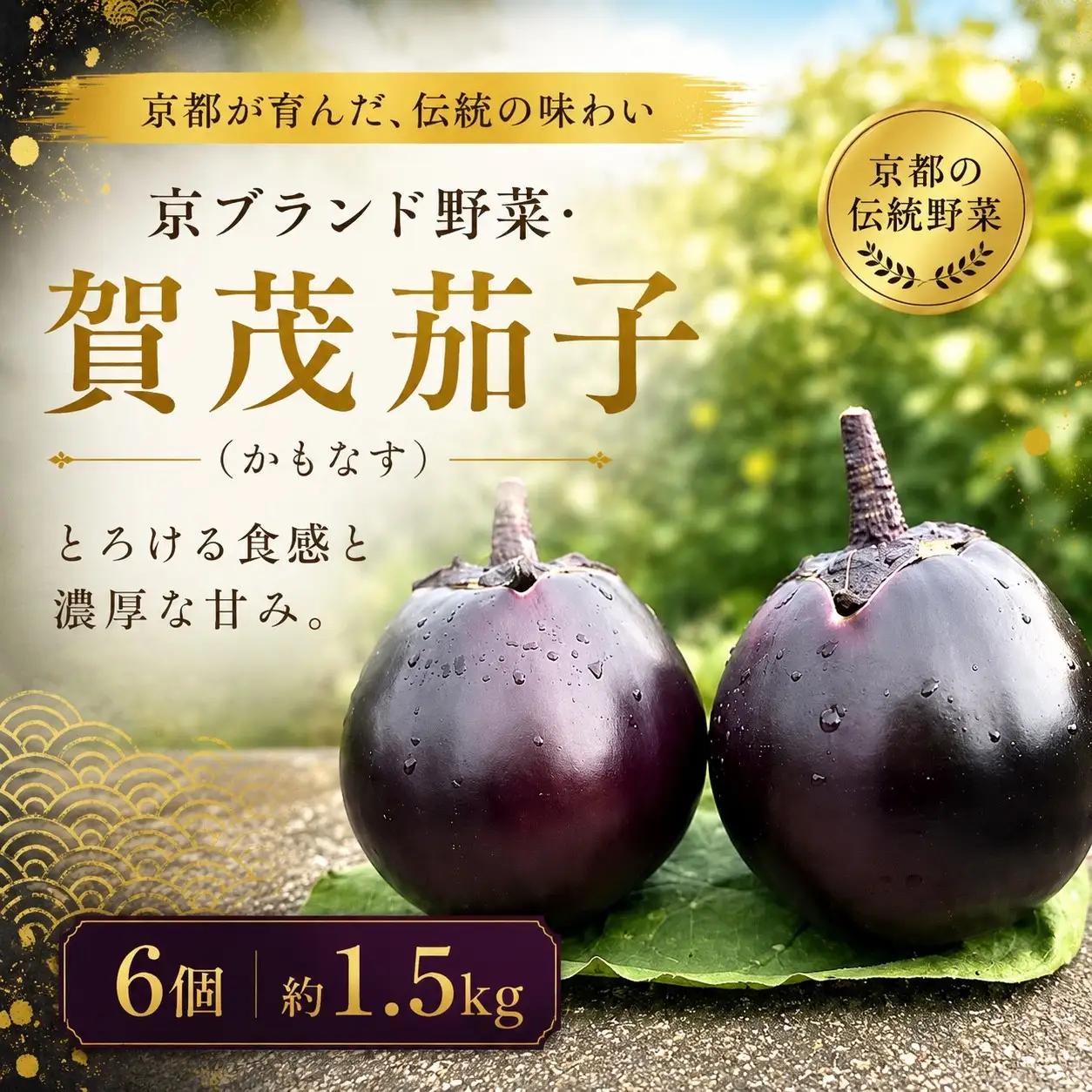 賀茂茄子（京野菜）  6個 約1.5kg｜京野菜 野菜