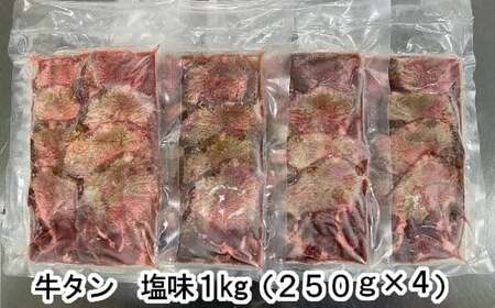 牛たん塩味　1kg（250g×4パック）　【04203-0813】