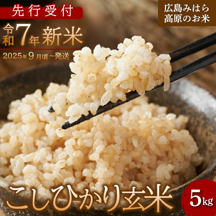 【ふるさと納税】【先行受付】令和7年新米 コシヒカリ 玄米5kg 2025年9月頃～発送 お米 米 玄米 ごはん ご飯 広島県 三原市 220003