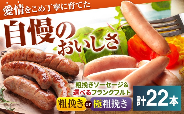 
                  【期間限定】【選べる挽き方】小林ファームの粗挽きソーセージ16本入り・フランクフルト6本入りセット /  豚肉  肉 ぶた肉 ブタ肉 ソーセージ ウィンナー あらびき 粗挽き BBQ / 亀山市 / 小林ファーム [AMAB018]
                