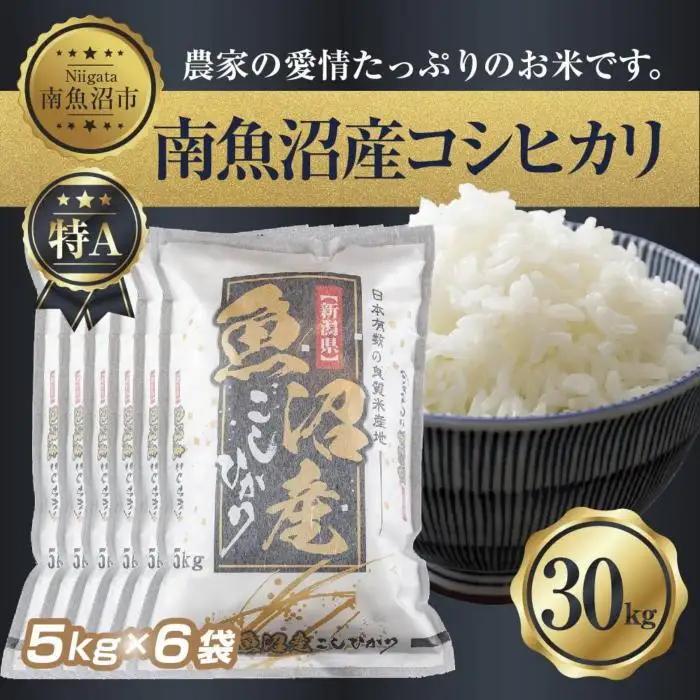 【令和7年産】 新潟県 南 魚沼産 コシヒカリ お米 5kg ×6袋 計30kg（お米の美味しい炊き方ガイド付き）【銘柄米 ブランド米 精米 こしひかり コシヒカリ 魚沼産 新潟米 産地直送 お米 米