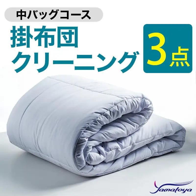 掛布団クリーニング 3点パック 中バッグコース 【丁寧 丸洗い セミダブル 掛け布団 寝具 こたつ 丸洗い クリーニング シーツ 高品質ヤマトヤクリーニング 糸魚川 帰省 年末年始 実家 寝具 布団クリーニング】