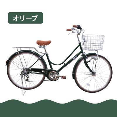 ふるさと納税 京都市 【エイリン】【組立済み発送】ファミリーサイクル26型 KN266NROL【オリーブ】