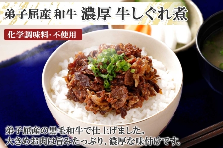 348.牛しぐれ煮 国産牛 90g 2個セット 和牛 牛しぐれ おつまみ 肉 牛肉 ご飯のお供 北海道 弟子屈町