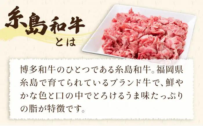 【全3回定期便】糸島和牛 小間切れ 500g ＆ 糸島和牛 糸島豚 合挽ミンチ 500g 合計1kg 糸島市/糸島ミートデリ工房[ACA237]
