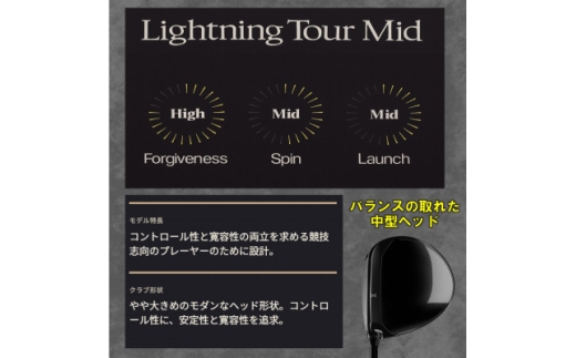 ゴルフクラブ　PXG Lightning TOUR-MID ドライバー　10.5°R【1734787】