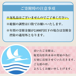 i902 ≪返礼品なし・1,000円≫鹿児島県出水市への寄附 返礼品なし 寄附のみ【出水市役所】