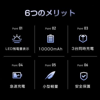 ふるさと納税 名古屋市 10000mAh 大容量 モバイルバッテリー <シルバー>【PL保険加入済み製品・安心】 |  | 02