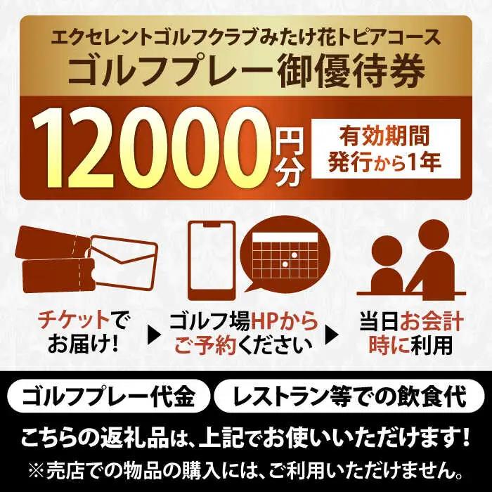  エクセレントゴルフクラブ ゴルフ場利用券 12,000円分[AVAJ004]ゴルフ 利用券 岐阜県 東海 ゴルフ場