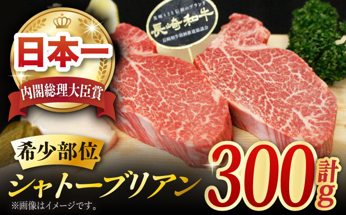 
長崎和牛 シャトーブリアン 300g (150g×2枚) 肉 お肉 牛肉 赤身 和牛 希少部位 ヒレ ステーキ ヒレ肉 フィレ 東彼杵町/黒牛 [BBU020]
