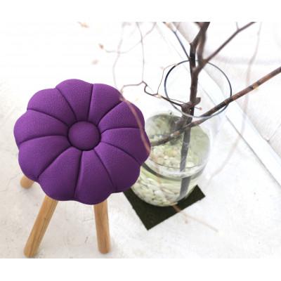 ふるさと納税 大川市 monaca stool:kiku【紫/栴檀/高さ30cm】