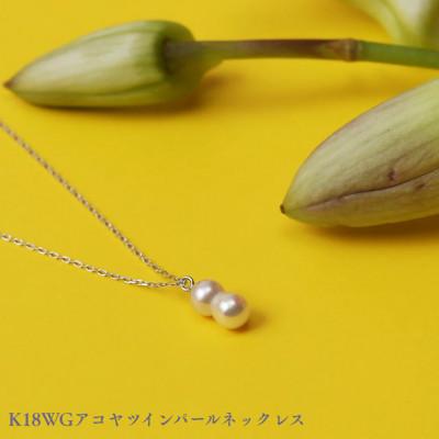 ふるさと納税 中央市 K18WGアコヤツインパールネックレス