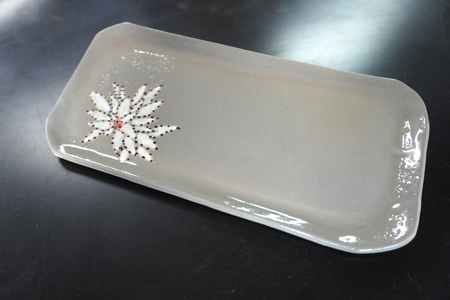 源太夫窯 和食器『長皿』3枚 [グレー][0942]