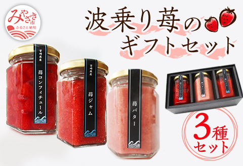 【農福連携】宮崎県産 波乗り苺のギフトセット 3種
