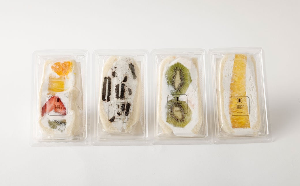 【翌月第4金曜発送】定番の人気フルーツサンド 4個セット オリジナルクリーム 低糖質