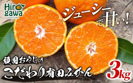 頑固オヤジの 有田 みかん 3kg 家庭用 / 温州みかん 有田みかん 甘い 訳あり 和歌山 柑橘 ※2026年11月中旬～2027年1月下旬頃に順次発送 【krf004-c-3A】