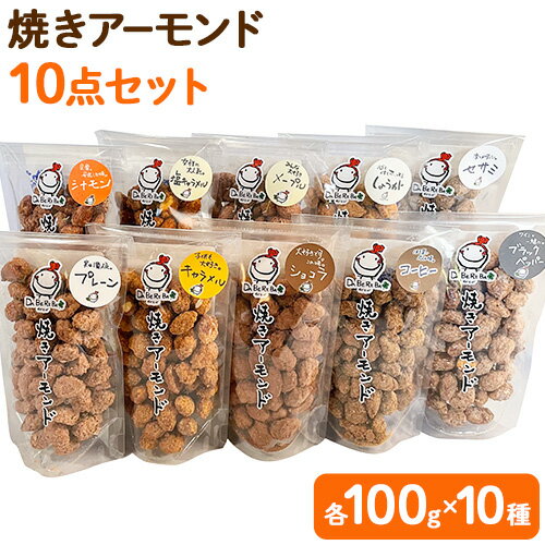 【ふるさと納税】 産山村製造 焼きアーモンド 10点 セット プレーン キャラメル コーヒー ショコラ ブラックペッパー シナモン メープル 塩キャラメル 詰め合わせ アーモンド ギフト 贈り物 お取り寄せ スイーツ 焼きアーモンドカフェDABERIBA《60日以内に出荷(土日祝除く)》