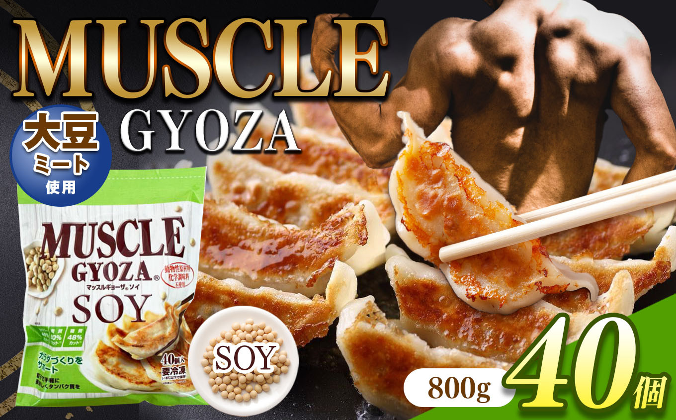 
MUSCLE GYOZA SOY　～マッスルギョーザソイ～　冷凍餃子40個入り1袋
